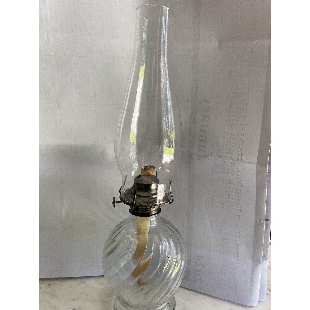 Vintage Kaadan Ltd Clear Glass Oil Lamp Chimney Shade- Home
